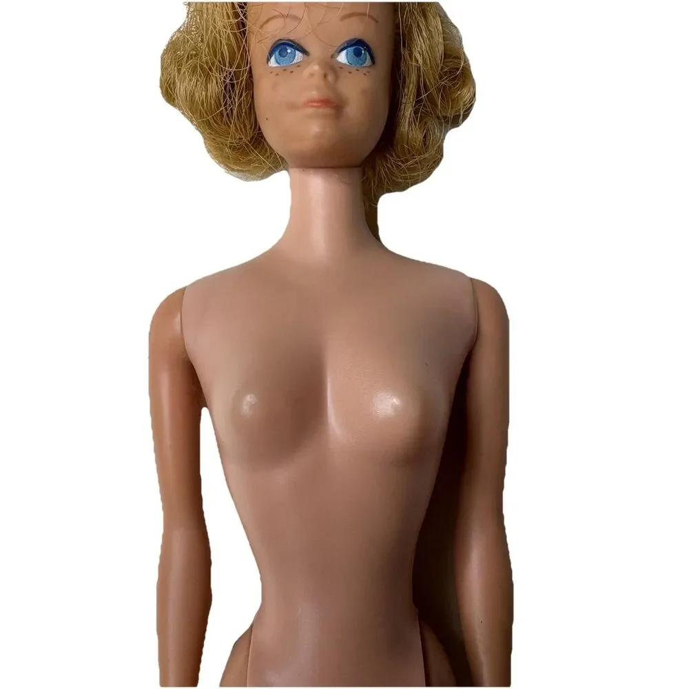 Vintage Barbie Midge Doll 1960s Marked Japan Freckles Perfect Face Nail Polish